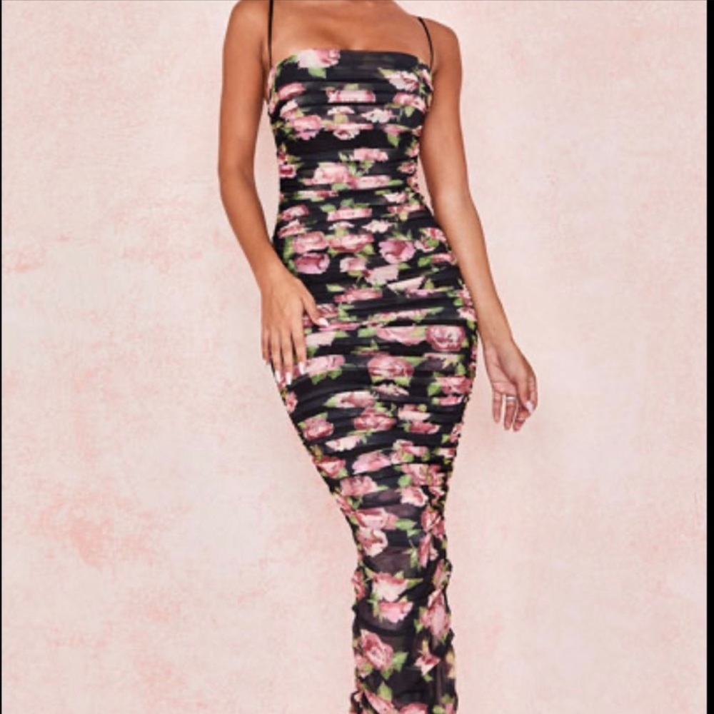 House of CB fornarina dress in floral rose print